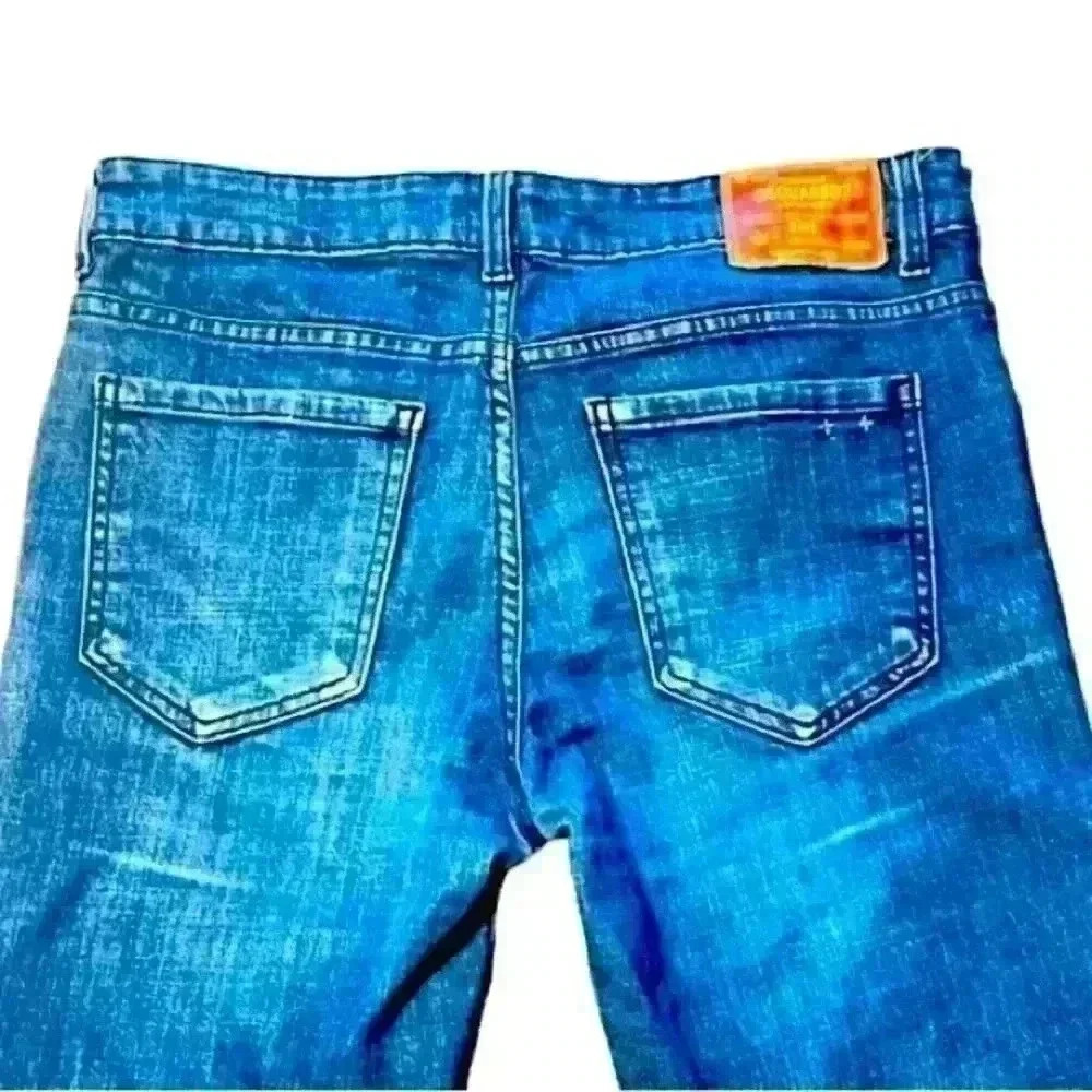 DSQUARED2 2015 BLUE DENIM STRAIGHT LEG SIZE 28